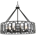 Deandre Chandelier - Matte Black / Clear Water