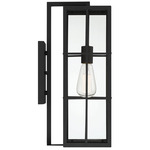 Ericson Outdoor Wall Sconce - Matte Black / Clear