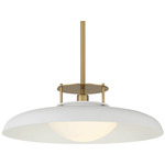 Gavin Pendant - Warm Brass / White