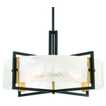 Hayward Pendant - Matte Black / Warm Brass / Strie Piastra