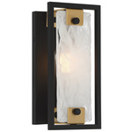 Hayward Wall Sconce - Matte Black / Warm Brass / Strie Piastra