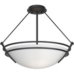 Presidio Tryne Semi Flush Ceiling Light - Black / Opal