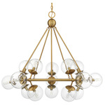 Orion Chandelier - Warm Brass / Clear