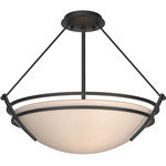 Presidio Tryne Semi Flush Ceiling Light - Black / Sand
