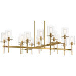 Vista Chandelier - Burnished Brass / Clear