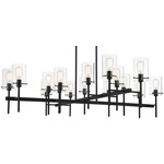 Vista Chandelier - Matte Black / Clear