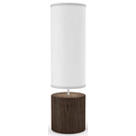 Spin Table Lamp - Walnut / White