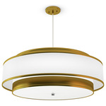 Gabby Tiered Drum Pendant - Gold