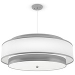 Gabby Tiered Drum Pendant - Silver