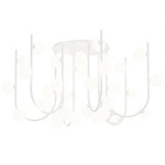 Contour Chandelier - White / Opal White