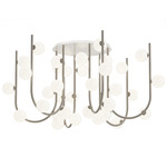 Contour Chandelier - Taupe / Opal White