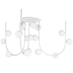 Contour Chandelier - White / Opal White