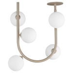 Contour Ceiling Light - Taupe / Opal White