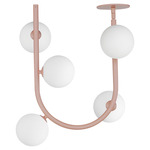 Contour Ceiling Light - Palazzo Pink / Opal White