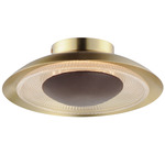 Prismatic Color Select Wall / Ceiling Light - Natural Aged Brass / Clear Ribbed