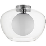 Incognito Wall / Ceiling Light - Polished Chrome / Clear / Opal White