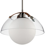 Domain Pendant - Black Chrome / Clear / Opal White