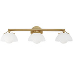 Domain Bathroom Vanity Light - Natural Aged Brass / Frosted