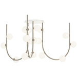 Contour Chandelier - Taupe / Opal White