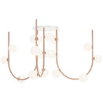 Contour Chandelier - Palazzo Pink / Opal White