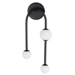 Alina Wall Sconce - Black / Opal White