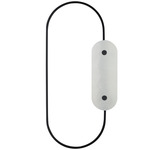 Stonewall Wall Decor Sconce - Black / White Alabaster