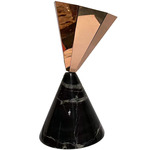 Hourglass Accent Lamp - Black Marble / Rose Gold