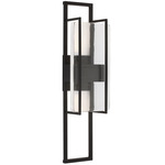 Duelle Tall Wall Sconce - Nightshade Black / Clear