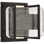 Duelle Small Wall Sconce - Nightshade Black / Clear
