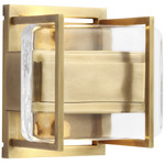Duelle Small Wall Sconce - Natural Brass / Clear