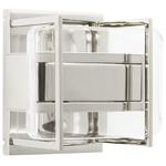 Duelle Small Wall Sconce - Polished Nickel / Clear