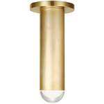 Ebell Ceiling Light - Natural Brass / Clear