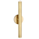 Ebell Large Sconce - Natural Brass / Clear
