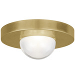 Ebell Mini Ceiling Light - Natural Brass / Clear