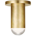 Ebell Ceiling Light - Natural Brass / Clear