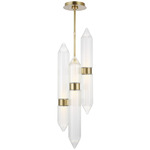 Langston Pendant - Plated Brass / Clear