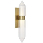 Langston Wall Sconce - Plated Brass / Clear