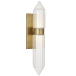 Langston Wall Sconce 120V - Plated Brass / Clear