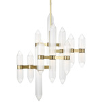 Langston Chandelier - Plated Brass / Clear