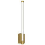 Phobos 1 Light Wall Sconce - Natural Brass / Clear