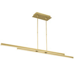Stagger 2 Linear Pendant - Natural Brass
