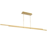 Stagger 2 Linear Pendant - Natural Brass