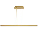 Stagger Linear Pendant - Natural Brass