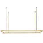 Stagger Halo Linear Pendant - Natural Brass