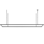 Stagger Halo Linear Pendant - Nightshade Black