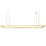 Stagger Halo Linear Pendant - Natural Brass