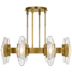Wythe Chandelier - Plated Brass / Clear