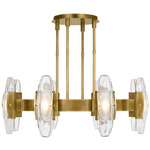 Wythe Chandelier - Plated Brass / Clear