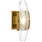 Wythe Wall Sconce - Plated Brass / Clear