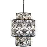 Kato Tiered Pendant - Carbon / White Linen